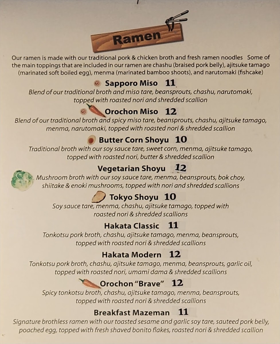 Sapporo Ramen & Noodle Bar Menu - Image 1
